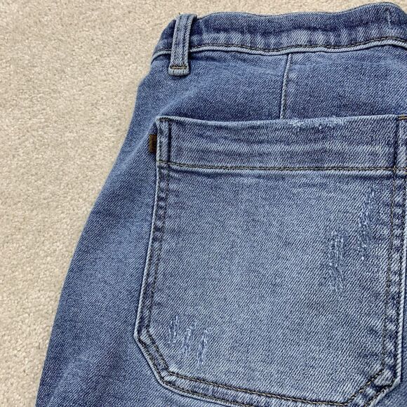 Judy Blue High Waist Womens Large Blue Stretch Denim Jogger Shorts - Picture 7 of 15